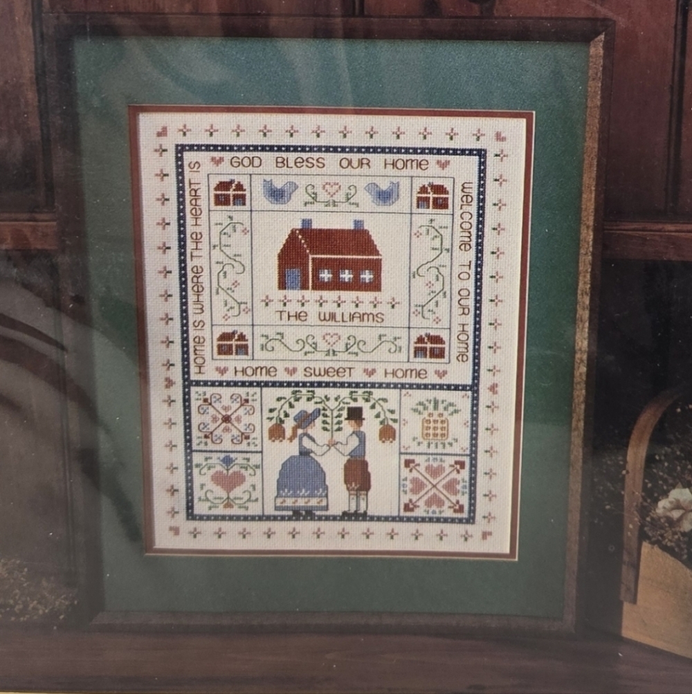 Vintage 1983 Counted Cross Stitch Kit Sunset Home Sweet Home Hobby Artwork - Picture 3 of 7